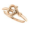 Girl's Cross with Heart 14k Rose Gold Youth Ring, Size 5.25