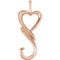 Heart Shaped Pendant, 14k Rose Gold (32.5x12.75MM)