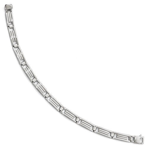 Men's Rhodium-Plated 14k White Gold Link Bracelet, 8.25 "