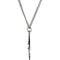 Rhodium Plated Sterling Silver Round St. Martin de Porres Medal Necklace, 18" (18.25MM)