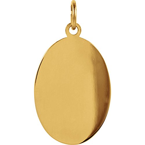 14k Yellow Gold Oval St. Christopher Medal (19x14 MM)