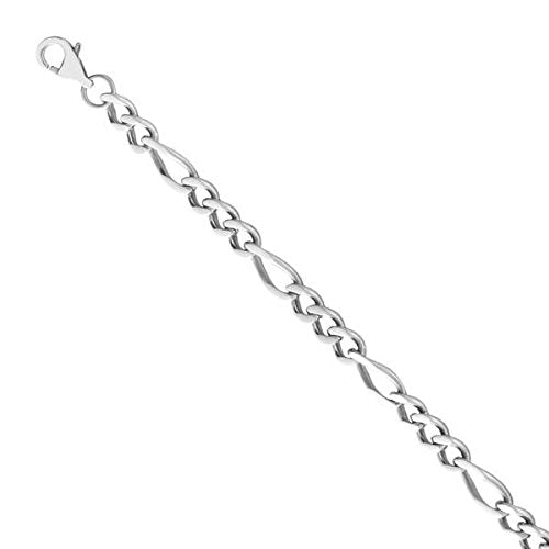Men's Stainless Steel Figaro Chain, 24" (5mm)