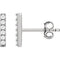 Platinum Diamond Vertical Bar Earrings (1/10 Ctw, Color G-H, Clarity SI2-SI3)