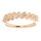 Slim-Profile Diamond Leaf Ring, 14k Rose Gold (1/8 Ctw, Color GH, Clarity I ), Size 6