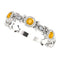 Citrine and Diamond Vintage-Style Ring, Rhodium-Plated Sterling Silver (0.03 Ctw, G-H Color, I1 Clarity)