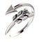 Platinum Bypass Arrow Ring, Size 8.25