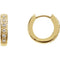 Diamond Hoop Earrings, 14k Yellow Gold (1/10 Ctw, Color GH, Clarity SI1)