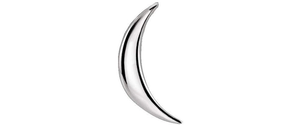 14k White Gold Crescent Pendant