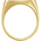 Men's Closed Back Square Signet Ring, 14k Yellow Gold (20mm)