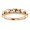 Stackable Beaded Heart Comfort-Fit Ring, 14k Rose Gold