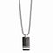 Edward Mirell Black Titanium and Sterling Silver Pendant Necklace, 20"