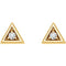 Diamond Triangle Earrings, 14k Yellow Gold (.125 Ctw, GH Color, I1 Clarity)