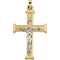 14k Yellow Gold, 14k White Gold Two-Tone Crucifix Pendant