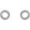 Beaded Circle Stud Earrings, Sterling Silver