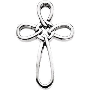 Everlasting Cross Sterling Silver Pendant (34.25X24.00 MM)