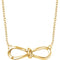 Slim-Profile Bow Necklace in 14k Yellow Gold, 18"