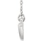 Mirror-Polished Horn Necklace, Rhodium-Plated 14k White Gold, 18"