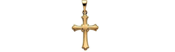 Children's 14k Yellow Gold Cross Pendant