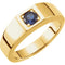 Men's Sapphire 7mm 14k Yellow Gold Band, Size 11