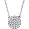 Round Diamond Pendant Necklace in 14k White Gold, 18" (.33 Cttw)