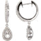 Diamond Halo-Style Hoop Earrings, 14k White Gold (1/2 Ctw, Color H-I, Clarity I1)