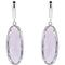 Two-Sided 24.8 Ctw Checkerboard Rose De France Quartz Sterling Silver Earrings