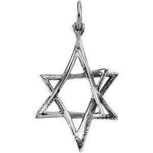Star of David Sterling Silver Pendant (Made in Holy Land)