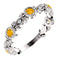 Platinum Citrine and Diamond Vintage-Style Ring (0.03 Ctw, G-H Color, SI1-SI2 Clarity)