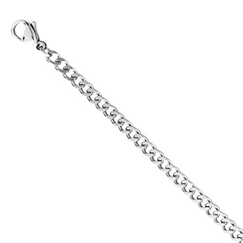 Men's Stainless Steel Curb Chain, 24" (4mm)