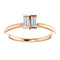 Diamond Two-Stone Ring, 14k Rose Gold, Size 7 (.25 Ctw, G-H Color,I1 Clarity)