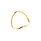 14k Yellow Gold V-Shape African Wedding Band, Size 6