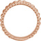 Mirror-Polished Beaded Ring, 14k Rose Gold