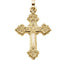 Women's Hollow Design Cross 14k Yellow Gold Pendant