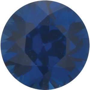 Blue Sapphire Solitaire Rhodium Plate 14k White Gold Pendant Necklace, 16"