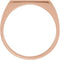 Men's 10k Rose Gold Brushed Rectangle Signet Ring (15x6mm)