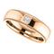 Men's 14k Rose Gold Diamond 6mm Milgrain Band (.10 Ctw, Color G-H, SI2-SI3 Clarity) Size 10