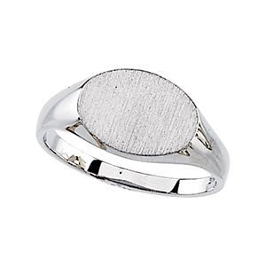 Sterling Silver Signet Ring, Size 6 to 7