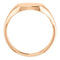 Diamond Closed Back Signet Ring, 10k Rose Gold (.05 Ctw G-H Color SI2-SI3 Clarity) Size 6