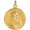 Rhodium Plated 14k Yellow Gold St. Jude Thaddeus Medal (15.25MM)