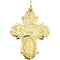 14k Yellow Gold Four Way Cross Medal (29x23.5MM)