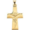 Engraved Crucifix 14k Yellow Gold Pendant (30.34X16MM)