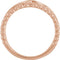 Negative Space Beaded 'V' Ring, 14k Rose Gold