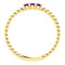 Amethyst Beaded Ring, 14k Yellow Gold, Size 7.75