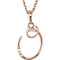 5-Stone Diamond Letter 'O' Initial 14k Rose Gold Pendant Necklace, 18" (.03 Cttw, GH, I1)