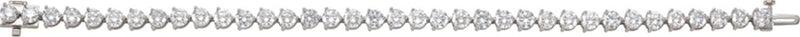 Rhodium Plated 18k White Gold 36 Stone Diamond Tennis Bracelet, 7.25" (11.875 Cttw., GH Color, SI1 Clarity)
