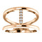 Diamond Negative Space Ring, 14k Rose Gold, Size 7 (.04 Ctw, G-H Color, I1 Clarity)