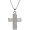 Rugged Cross Brushed Sterling Silver Pendant (23X19 MM)