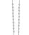 Rosary Bead Necklace, 14k White Gold Rhodium Plate