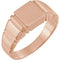 Men's Open Back Square Signet Ring, 18k Rose Gold (11mm)