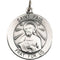 Rhodium Plated Sterling Silver Round St. Paul the Apostle Necklace, 18" (18.25MM)